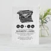 Oud-inzendingen voor schrijfmachines - bruiloft kaart (Staand voorkant)