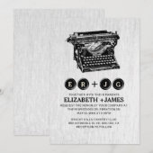 Oud-inzendingen voor schrijfmachines - bruiloft kaart (Voorkant / Achterkant)