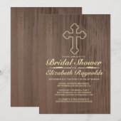 Oud Iron Cross Bridal Shower Invitations Kaart (Voorkant / Achterkant)