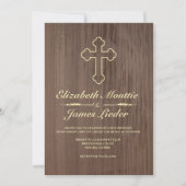 Oud Iron Cross Wedding Invitations Kaart (Voorkant)