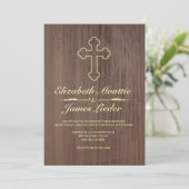 Oud Iron Cross Wedding Invitations Kaart (Staand voorkant)