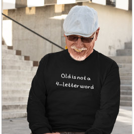 Oud is geen vies woord-white lettering Tri-Blend shirt