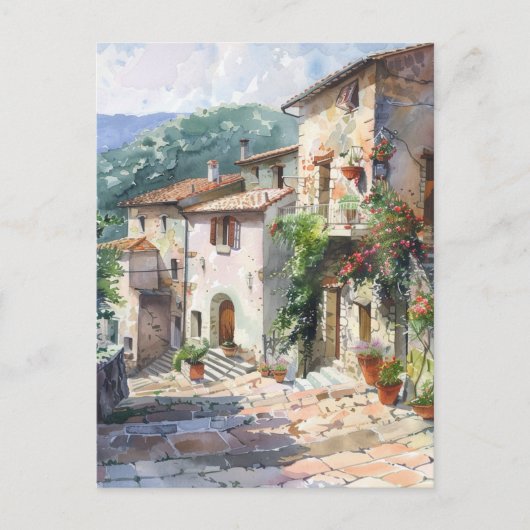 Oud Italiaans dorp Briefkaart (Voorkant)