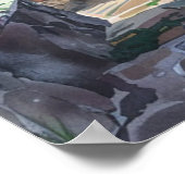 Oud Italiaans dorp Poster (Hoek)