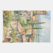 Oud Italiaans dorp  Theedoek (Horizontaal)