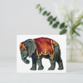 Oud Iustração van circusolifant Briefkaart (Staand voorkant)