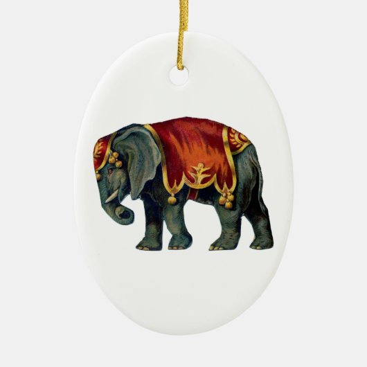 Oud Iustração van circusolifant Keramisch Ornament (Voorkant)