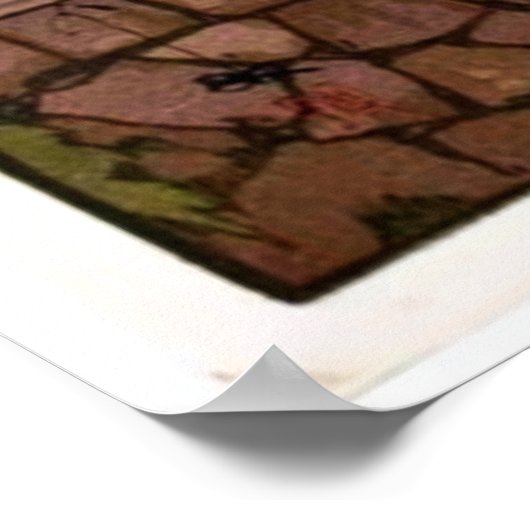 Oud Japans dorp Ukiyo-e Poster (Hoek)