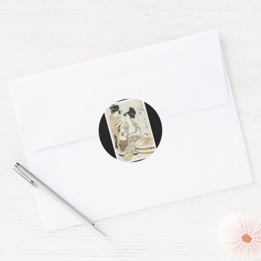 Oud Japans Kunst Sticker (Envelop)