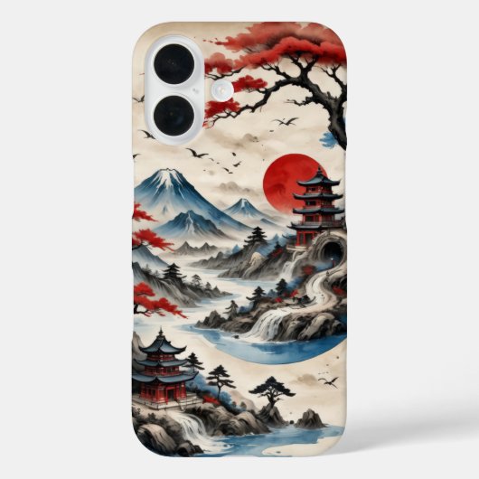 Oud Japans landschap Kyoto periode omslag Case-Mate iPhone Case (Achterkant)