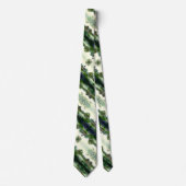 Oud Japans Samoerai Satijn landschap patroon Stropdas (Voorkant)