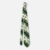 Oud Japans Samoerai Satijn landschap patroon Stropdas (Achterkant)