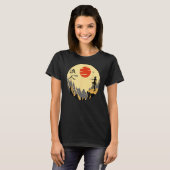 Oud Japans Samurai Fighter Retro T-shirt (Voorkant volledig)