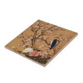  oud Japans schilderen van een vogel op een boom Tegeltje (Zijkant)