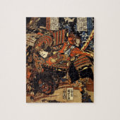 Oud Japans schilderen van Samurai Fighting c.1800s Legpuzzel (Verticaal)
