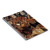 Oud Japans schilderen van Samurai Fighting c.1800s Notitieboek (Rechterzijde)