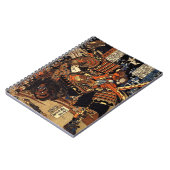 Oud Japans schilderen van Samurai Fighting c.1800s Notitieboek (Linkerzijde)