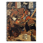Oud Japans schilderen van Samurai Fighting c.1800s Notitieboek (Voorkant)
