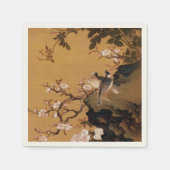 oud Japans schilderij van twee vogels Servetten (Voorkant)