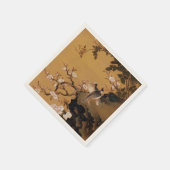 oud Japans schilderij van twee vogels Servetten (Hoek)