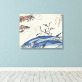 Oud Japans Zee Leven Schilderen Canvas Afdruk (Insitu (Houten vloer))