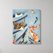 Oud Japans Zee Levensschilderij circa 1800s Canvas Afdruk (Voorkant)