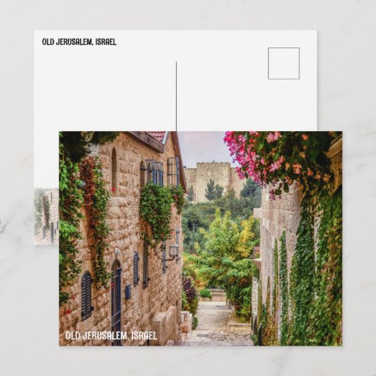 OUD JERUZALEM, ISRAËL BRIEFKAART (Voorkant / Achterkant)