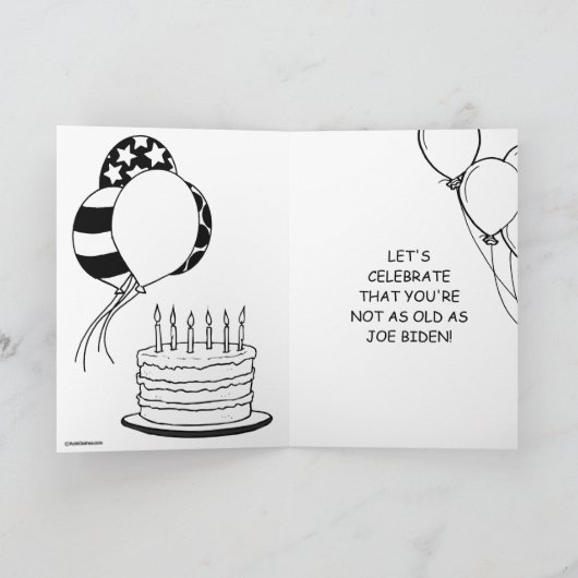 Oud Joe Biden Birthday Kaart (Binnen)