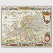 oud  kaartenfeestje voor plezier inpakpapier (Vlak)