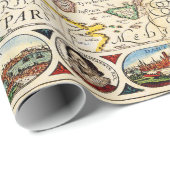 oud  kaartenfeestje voor plezier inpakpapier (Rol Hoek)