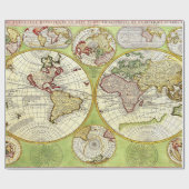 oud  kaartenfeestje voor plezier inpakpapier (Vlak)