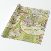 oud  kaartenfeestje voor plezier inpakpapier (Uitgerold)