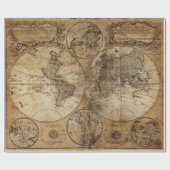 oud kaartpapier cadeaupapier (Vlak)