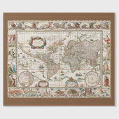 oud kaartpapier cadeaupapier (Vlak)