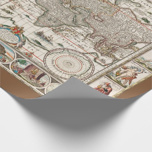 oud kaartpapier cadeaupapier (Hoek)