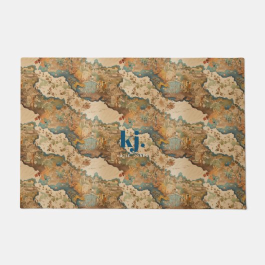  oud kaartpatroon | Monogram Deurmat (Voorkant)