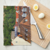 Oud kasteel in Heidelberg, Duitsland Theedoek (Quarter Fold)