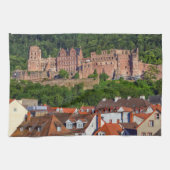Oud kasteel in Heidelberg, Duitsland Theedoek (Horizontaal)