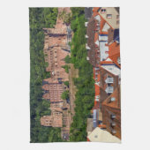 Oud kasteel in Heidelberg, Duitsland Theedoek (Verticaal)