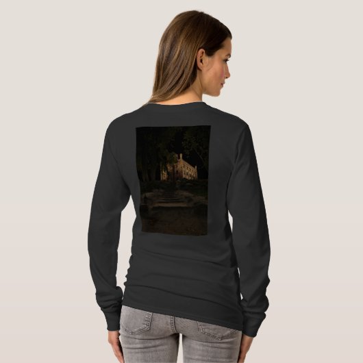 Oud kasteel in het bos t-shirt (Achterkant volledig)