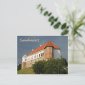 Oud kasteel in Sandomierz. Polen Briefkaart (Staand voorkant)