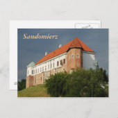 Oud kasteel in Sandomierz. Polen Briefkaart (Voorkant / Achterkant)