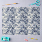 Oud Kasteel Modern Blauw Toile de Jouy patroon Tissuepapier (Craft)