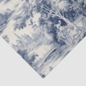 Oud Kasteel Modern Blauw Toile de Jouy patroon Tissuepapier (Detail)