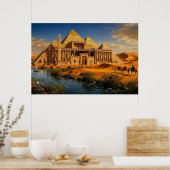 Oud Kasteel uit de Schroeiende Zandwoestijn Poster (Keuken)