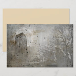 Oud kasteel vintage plakboek decoupage papier
