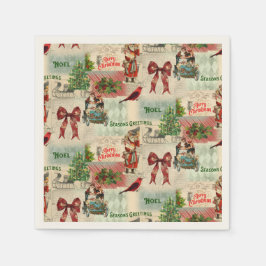 Oud Kerst Collage Servet