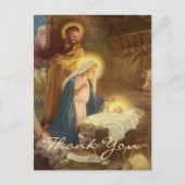 Oud kerst dank je briefkaart (Voorkant)