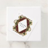 Oud Kerst Gilded Grunge Harlekijn Bedankjes Labels (In situ)