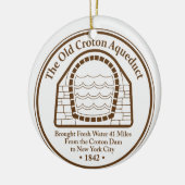 Oud Kerst Ornament van het Croton Aqueduct (Links)